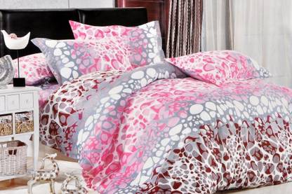 Valtellina Polyester Single Abstract Flat Bedsheet