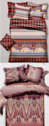 home basics Polycotton King Abstract Flat Bedsheet