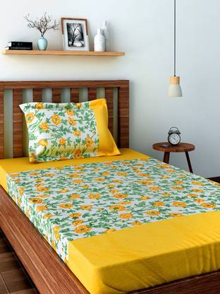SWAYAM Cotton Single 210 TC Printed Bedsheet
