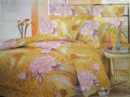 Silverold Polycotton Double Floral Flat Bedsheet