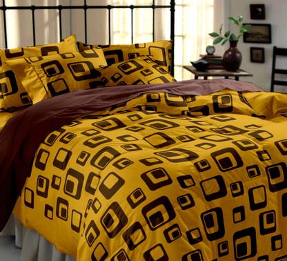 Home Ecstasy 104 TC Cotton Double Geometric Flat Bedsheet