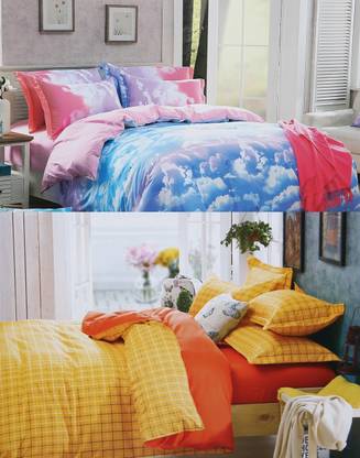 home basics Polycotton Queen Abstract Flat Bedsheet