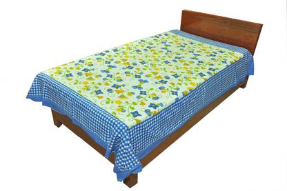 Shreeng 120 TC Cotton Single Floral Flat Bedsheet