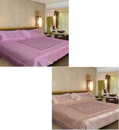 Chelsi 120 TC Satin Double Abstract Flat Bedsheet