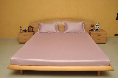 CTM Textile Mills 200 TC Satin Queen Solid Flat Bedsheet