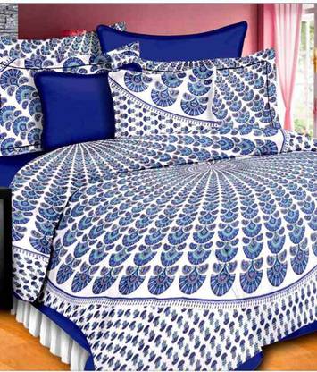 Bombay Spreads 120 TC Cotton Double Printed Flat Bedsheet