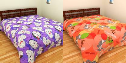 Portico Barbie Tom and Jerry Cotton Double Flat Cartoon Bedsheet