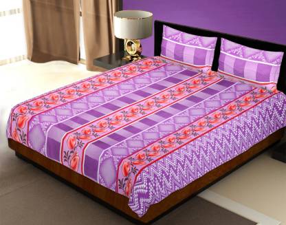 Tag Product Store 240 TC Cotton Double Floral Flat Bedsheet