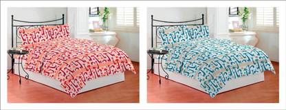 Bombay Dyeing 120 TC Cotton Double Printed Flat Bedsheet