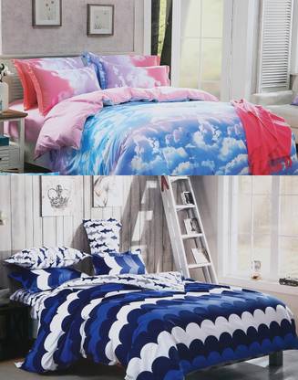 home basics Polycotton Queen Abstract Flat Bedsheet