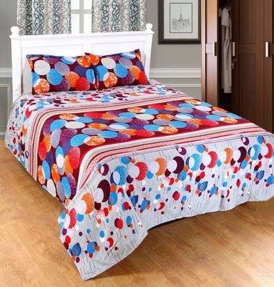 VIPL Polycotton Double Flat Printed Bedsheet