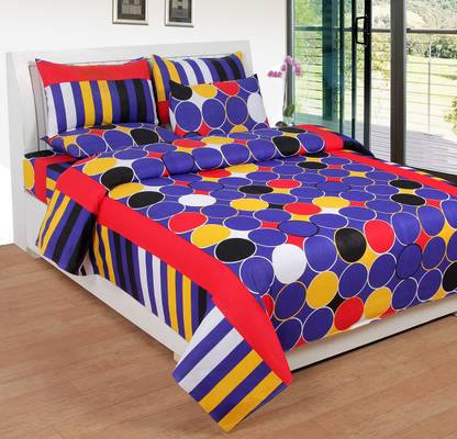 LV Cotton Double Flat Printed Bedsheet