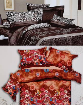 home basics Polycotton King Paisley Flat Bedsheet