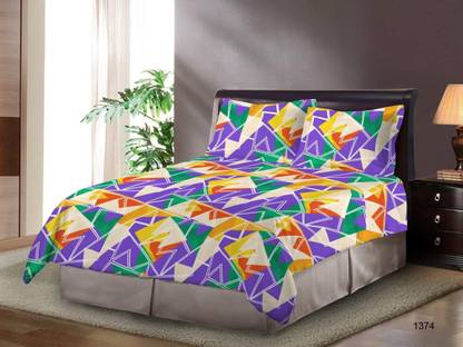 Bombay Dyeing 120 TC Cotton Double Floral Flat Bedsheet