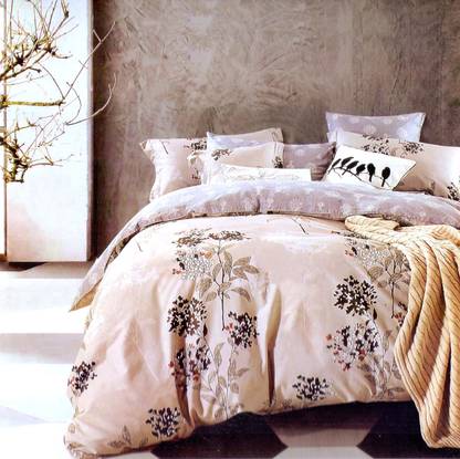 Nite'n'Day Polycotton Double Self Design Flat Bedsheet