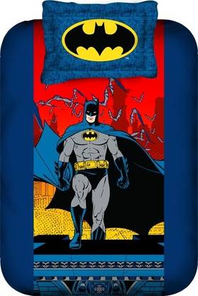 BATMAN 180 TC Cotton Single Abstract Flat Bedsheet