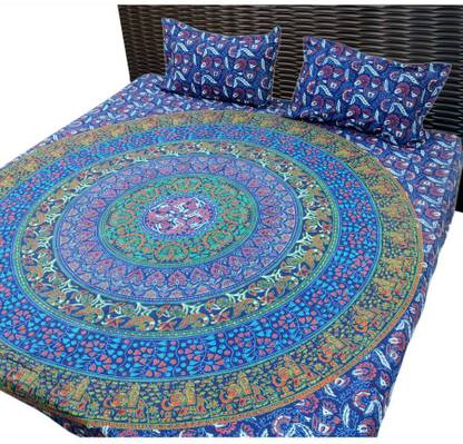 ratash.com 120 TC Cotton Double Printed Flat Bedsheet