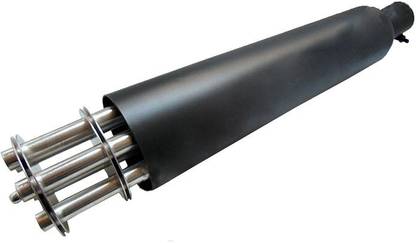 KASCN UNIVERSAL HIGH PERFORMANCE TAIL GUNNER BLACK SILENCER/ EXHAUST FOR R.E. Royal Enfield NA Slip-on Exhaust System