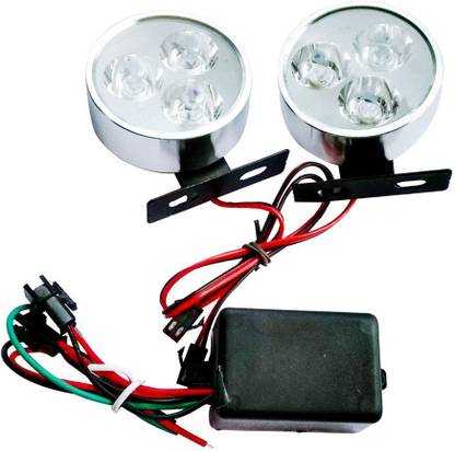 Enfield Works A&A Automobile Premium Quality 3 LED Strobe Warning Light, RED Colour-Flashing - Honda CBR 650F Bike Headlight Visor