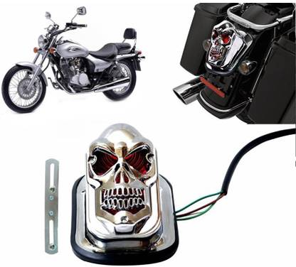 AUTOSiTY Stylish11221, Skull Back Light (Bhoot Shape) Bike Headlight Visor