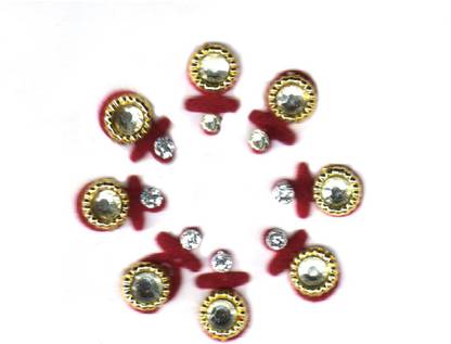 Fashion Max Marthi Mulgi Crystal Forehead Red Bindis
