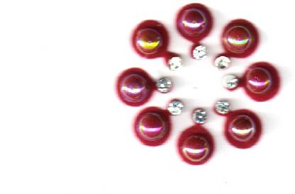 Fashion Max Fancy Red Reflected Pearl Forehead Red Bindis