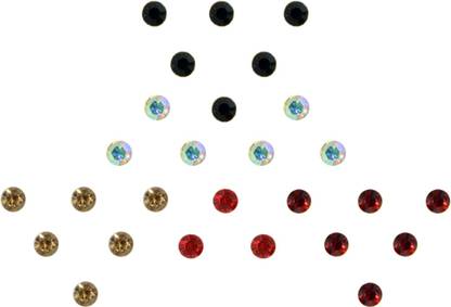 Instabuyz Golden Stone Forehead Multicolor Bindis