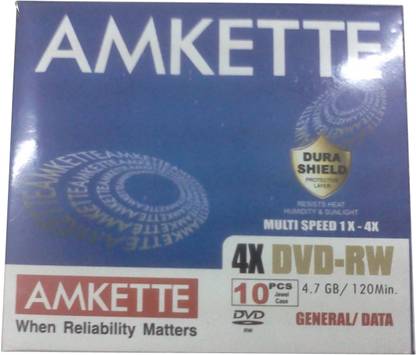 Amkette DVD-RW 4.7 GB 4x JC 10 Pack