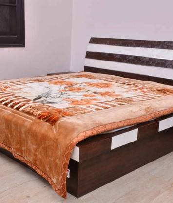 JTM Floral Double Mink Blanket for  Mild Winter