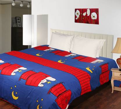 White Swan Cartoon Single Dohar for  Mild Winter