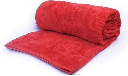 Krg Enterprises Abstract, Floral, Solid Double Mink Blanket for  Mild Winter