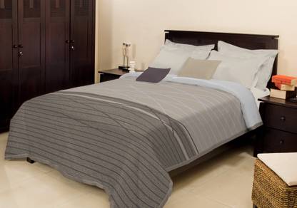 Bombay Dyeing Striped Double Coral Blanket for  Mild Winter