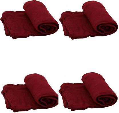 blankit Solid Single Fleece Blanket for  AC Room