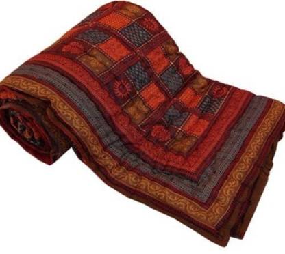 Bajya Jaipuri Razai Self Design Single Quilt for  Heavy Winter