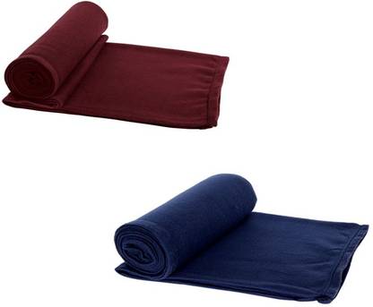AAZEEM Solid Single Fleece Blanket for  Mild Winter