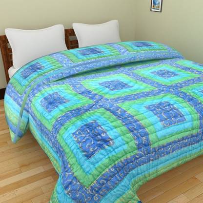 Rangasthali Geometric Double Quilt for  Mild Winter