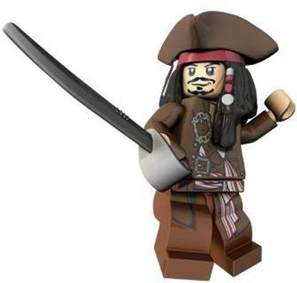 LEGO Captain Jack Sparrow (Hat & Jacket) Pirates of the Caribbean Minifigur