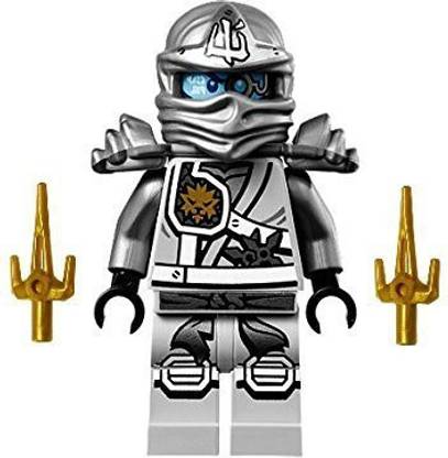 LEGO Ninjago Minifigure - Zane Titanium Ninja with Gold Sai weapons (70748)