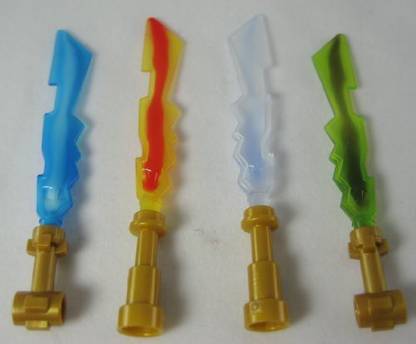 LEGO 2013 Ninjago Ninja Elemental Blades Set Of 4 Loose