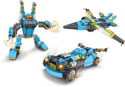 Fun Blox 3in1 Robot, Aircraft and Racing Car - 271 Pcs