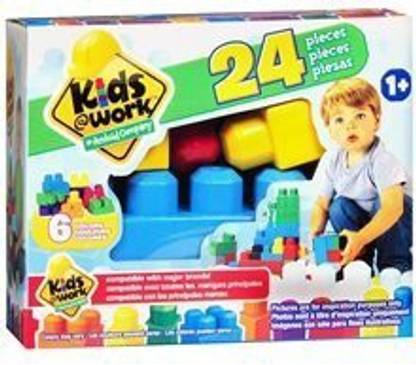 अम्लोइड कंपनी किड्स @ वर्क Kids Work 24 Piece Building Set Compatible With Major