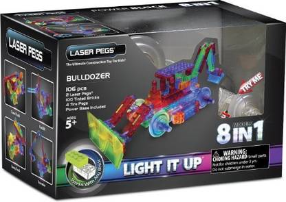 Laser Pegs 8-in-1 Bulldozer Building Set