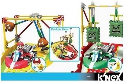 NINTENDO Knex MarioKart Wii Mario and Luigi VS Goombas and Thwomps Building Set
