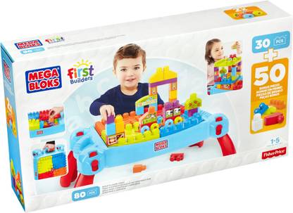 Mega Bloks Play N Go Table - 30+50 (80) Pieces