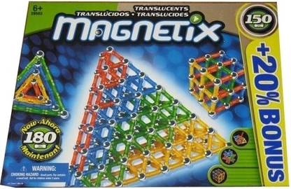 Mega Bloks Magnetix 150 Piece Translucents