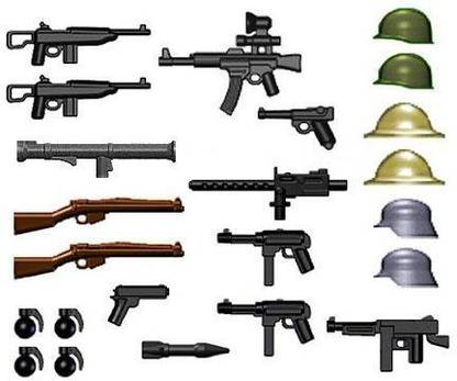 BrickArms Weapon Packs Brickarms World War Ii Weapon Pack (24 Pieces) Lego