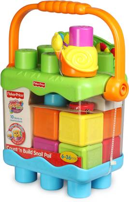 FISHER-PRICE Stacking Surprise Count and Build Snail Pail