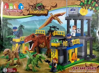 Jaibros Jdlt Dinosaur Play and Create 135 Pcs Block Construction Set