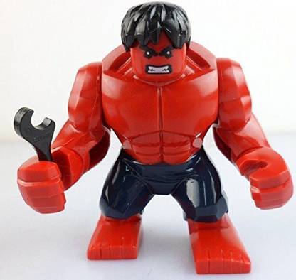 Minifigure Building Marvel Avengers Mini Large Red Hulk Custom