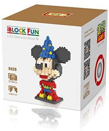 iBlock Fun LOZ Diamond Block Disney Mickey Mouse As The Sorceror'S Apprentice I Fun Loz
